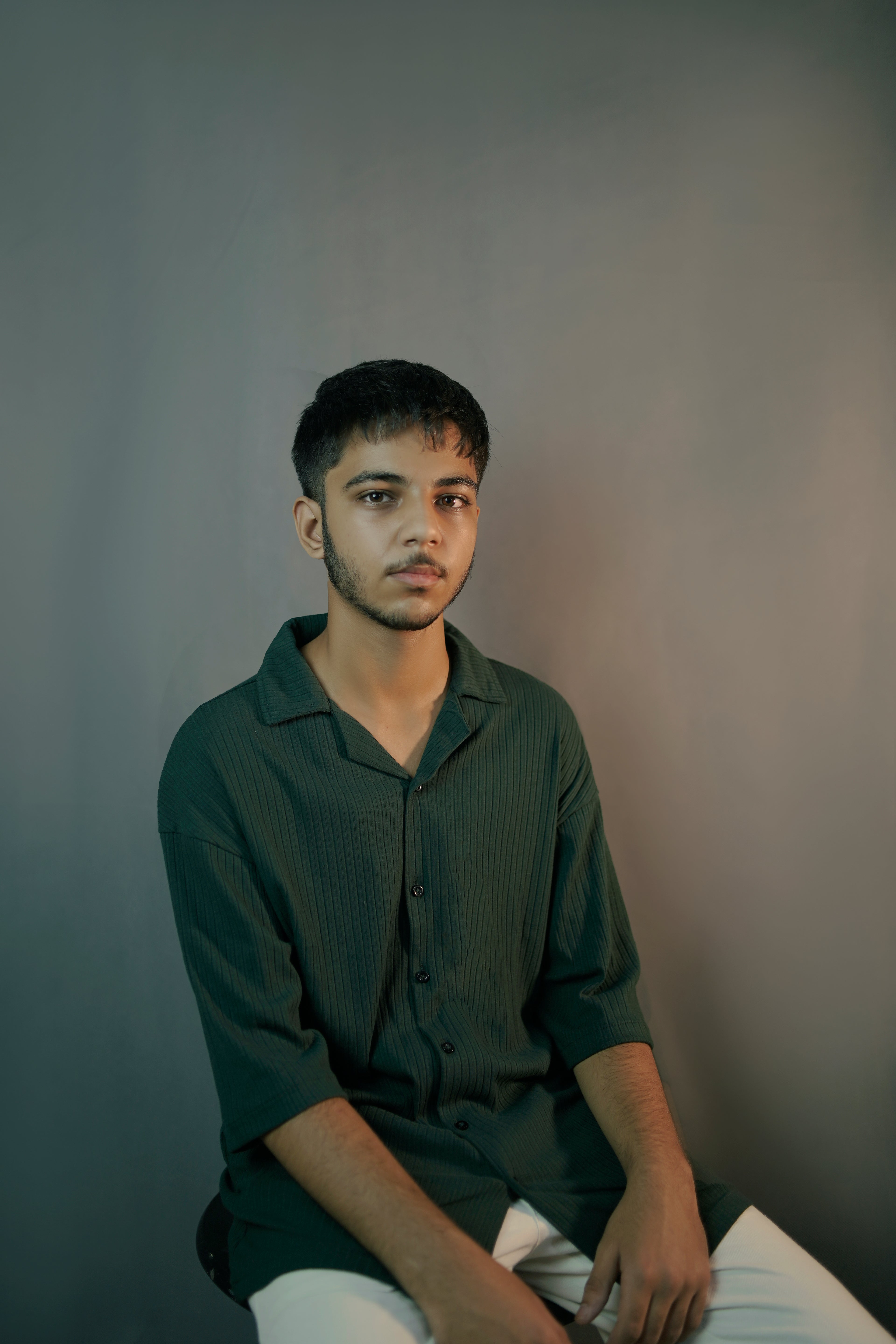 CASTLETON GREEN OVERSIZED CUBAN COLLAR SHIRT