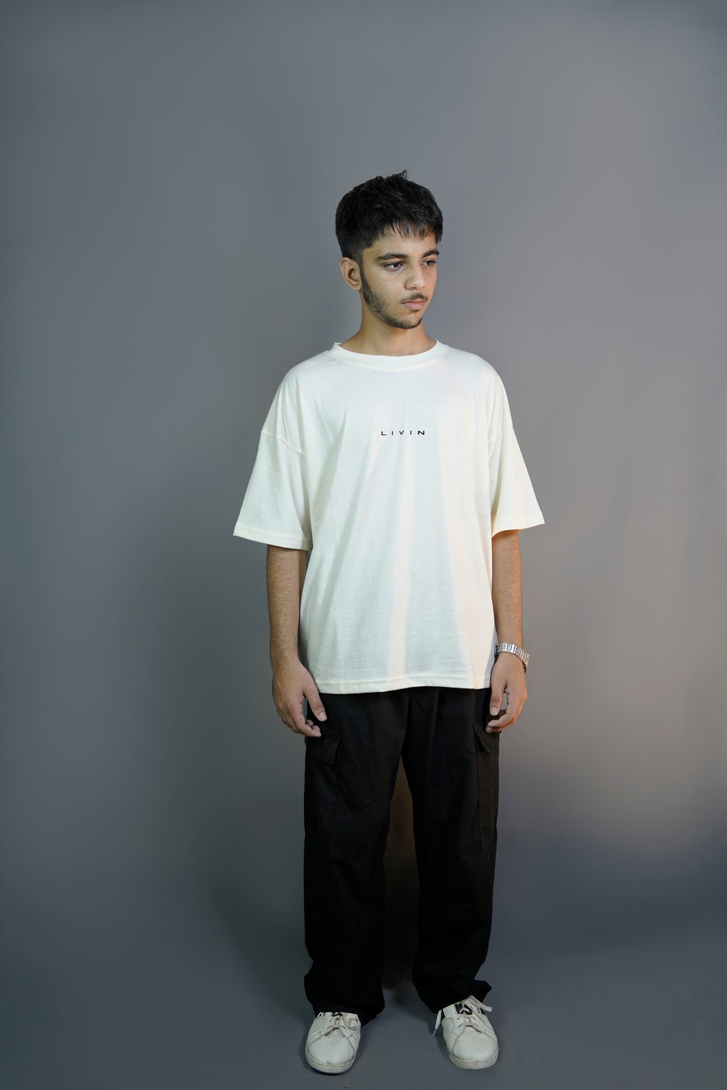 UNISEX OVERSIZED BEIGE TEE